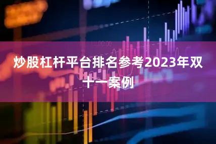 炒股杠杆平台排名参考2023年双十一案例